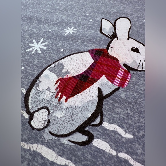 Croft & Barrow Two Piece Pajama Gray Top with Red Plaid Pants Size Medium - Picture 8 of 11